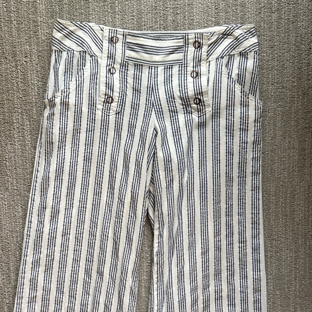 London Jean Striped Wide-Leg Pants - Picture 2 of 4